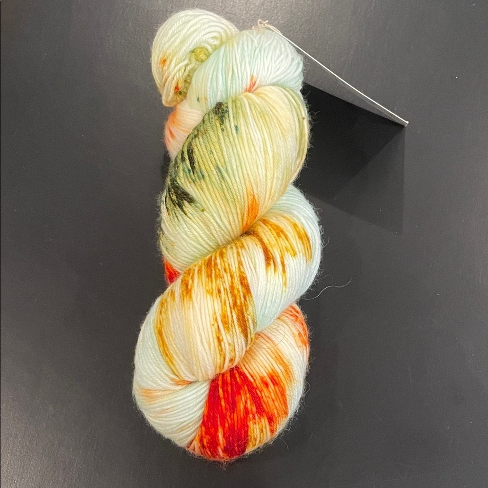 Hand dyed superwash merino  sock/fingering weight yarn